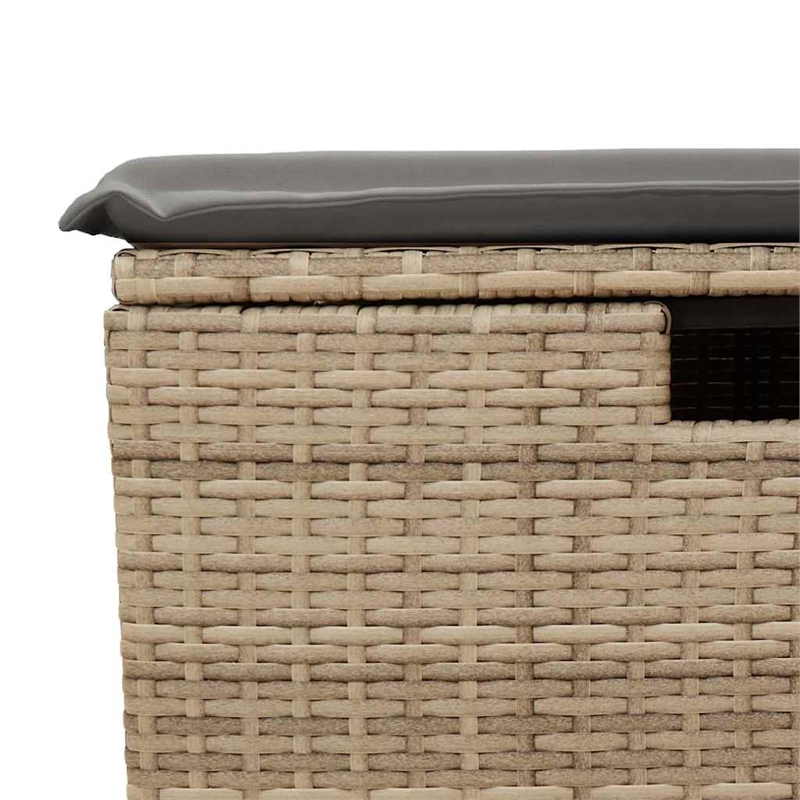 vidaXL 8 Piece Solid Acacia Wood Large Sofa Set in Beige