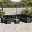 vidaXL 9 Piece Steel Sofa Set in Black