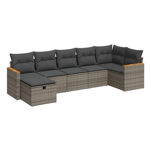 vidaXL Steel Small Sofa Set in Gray