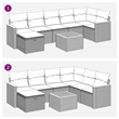vidaXL 8 Piece Poly Rattan Sofa Set in Black