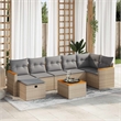 vidaXL 8 Piece Poly Rattan Sofa Set in Beige