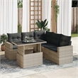 vidaXL 6 Piece Steel Sofa Set in Gray