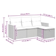 vidaXL 4 Piece Steel Sofa Set in Gray/Beige