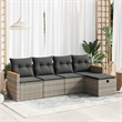 vidaXL 5 Piece Poly Rattan Sofa Set in Gray
