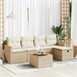 vidaXL Solid Acacia Wood Sofa Set in Beige