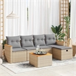 vidaXL 6 Piece Sofa Set in Gray/Brown/Beige