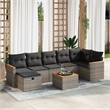 vidaXL 8 Piece Poly Rattan Large Sofa Set in Gray