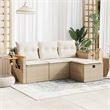 vidaXL 4 Piece Sofa Set in Beige