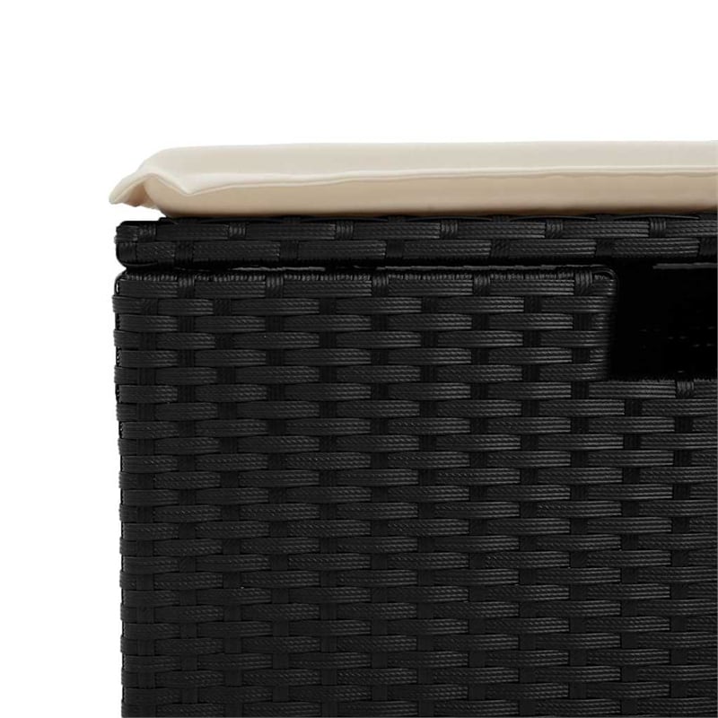 vidaXL 6 Piece Poly Rattan Sofa Set in Black