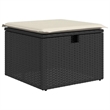 vidaXL 6 Piece Poly Rattan Sofa Set in Black