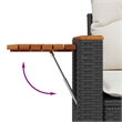 vidaXL 6 Piece Poly Rattan Sofa Set in Black