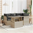 vidaXL 5 Piece Steel Sofa Set in Gray