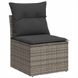 vidaXL 7 Piece Poly Rattan Sofa Set in Gray