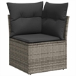vidaXL 7 Piece Poly Rattan Sofa Set in Gray