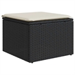 vidaXL 7 Piece Poly Rattan Sofa Set in Black/White/Cream