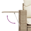 vidaXL 8 Piece Steel Sofa Set in Beige