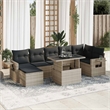 vidaXL 8 Piece Steel Sofa Set in Gray