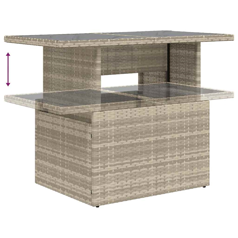 vidaXL 8 Piece Steel Sofa Set in Gray