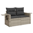 vidaXL 8 Piece Steel Sofa Set in Gray