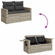 vidaXL 8 Piece Steel Sofa Set in Gray
