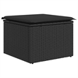 vidaXL 9 Piece Poly Rattan Large Sofa Set in Black