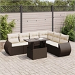 vidaXL 7 Piece Large Sofa Set in Brown