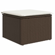 vidaXL 7 Piece Poly Rattan Sofa Set in White/Brown/Cream