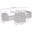 vidaXL Steel Sofa Set in Gray