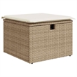 vidaXL Poly Rattan Sofa Set in White/Cream/Beige