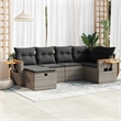 vidaXL 6 Piece Steel Sofa Set in Gray