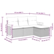 vidaXL 4 Piece Poly Rattan Sofa Set in Black