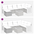 vidaXL 8 Piece Poly Rattan Large Sofa Set in Black