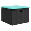 vidaXL 6 Piece Poly Rattan Sofa Set in Black/Blue