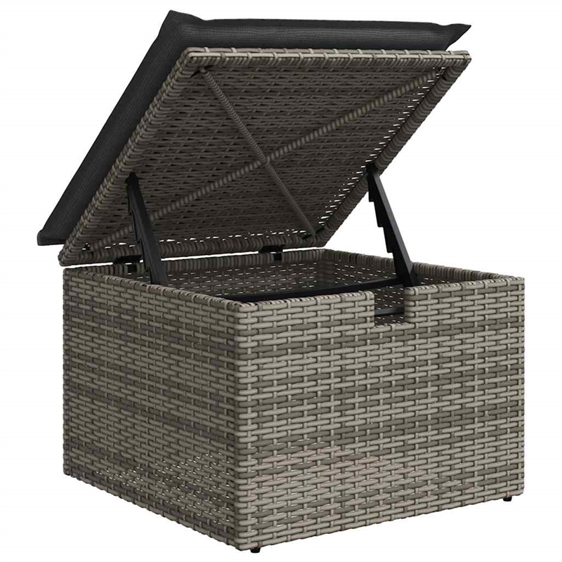 vidaXL 10 Piece Steel Small Sofa Set in Gray