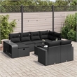 vidaXL 11 Piece Steel Sofa Set in Black
