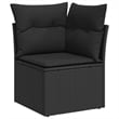 vidaXL 11 Piece Steel Sofa Set in Black