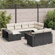 vidaXL 11 Piece Sofa Set in Black/White/Cream
