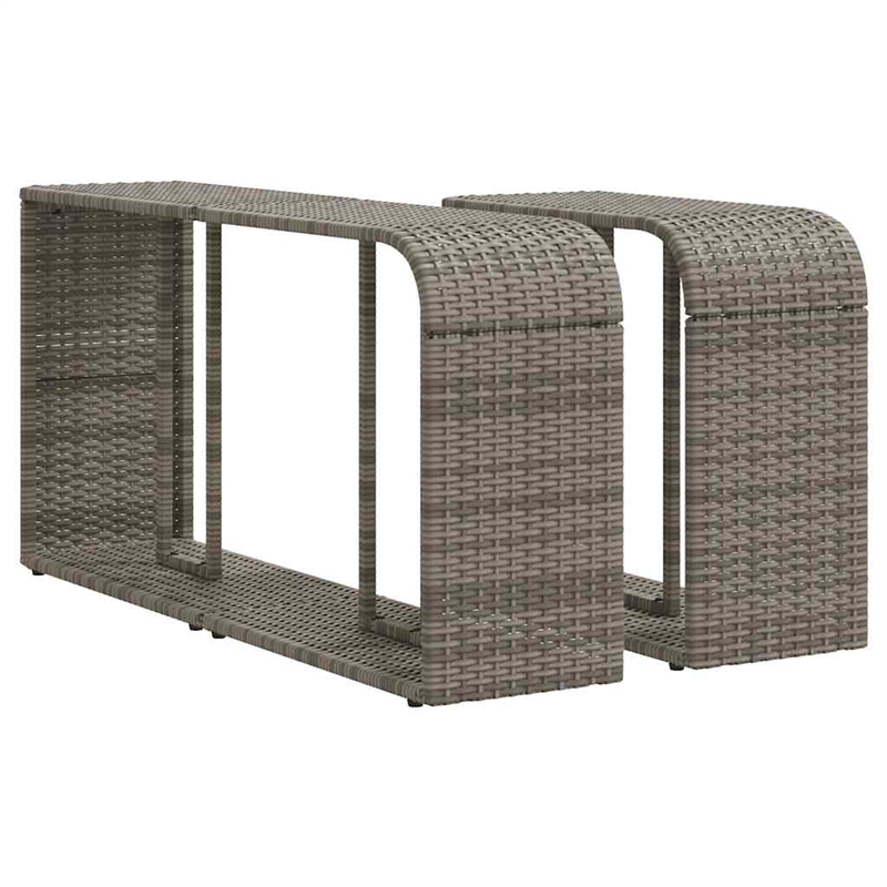 vidaXL 11 Piece Poly Rattan Sofa Set in Gray