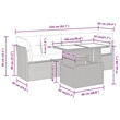 vidaXL Steel Sofa Set in Gray