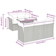 vidaXL 6 Piece Steel Sofa Set in Black