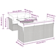 vidaXL 6 Piece Poly Rattan Sofa Set in Gray