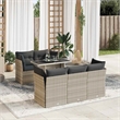 vidaXL 6 Piece Poly Rattan Sofa Set in Gray