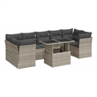 vidaXL 8 Piece Poly Rattan Sofa Set in Gray