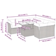 vidaXL 9 Piece Poly Rattan Sofa Set in Gray