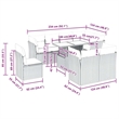 vidaXL 9 Piece Poly Rattan Sofa Set in Gray