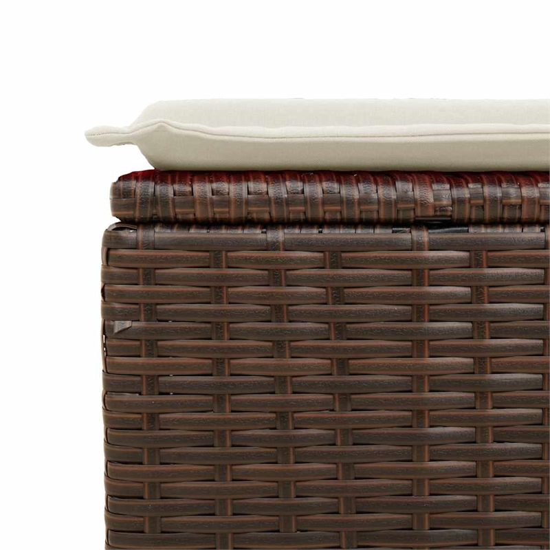 vidaXL Poly Rattan Large Sofa Set in Brown