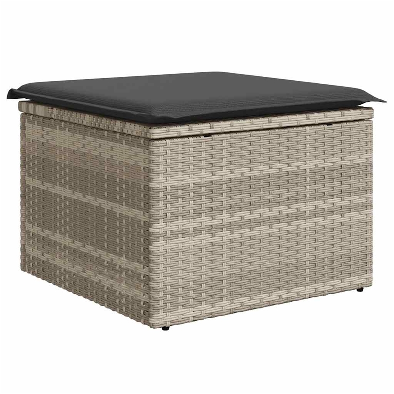 vidaXL 8 Piece Poly Rattan Sofa Set in Gray