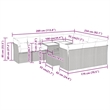 vidaXL 11 Piece Poly Rattan Sofa Set in Gray