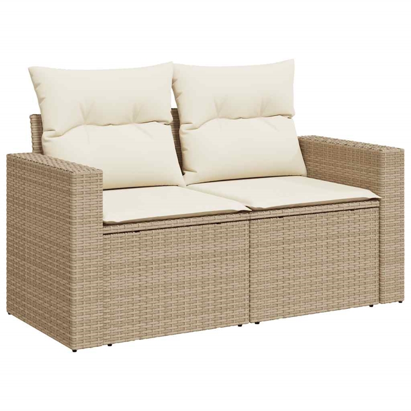 vidaXL 6 Piece Sofa Set in White/Cream/Beige