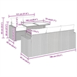 vidaXL 6 Piece Steel Patio Sofa Set in Gray